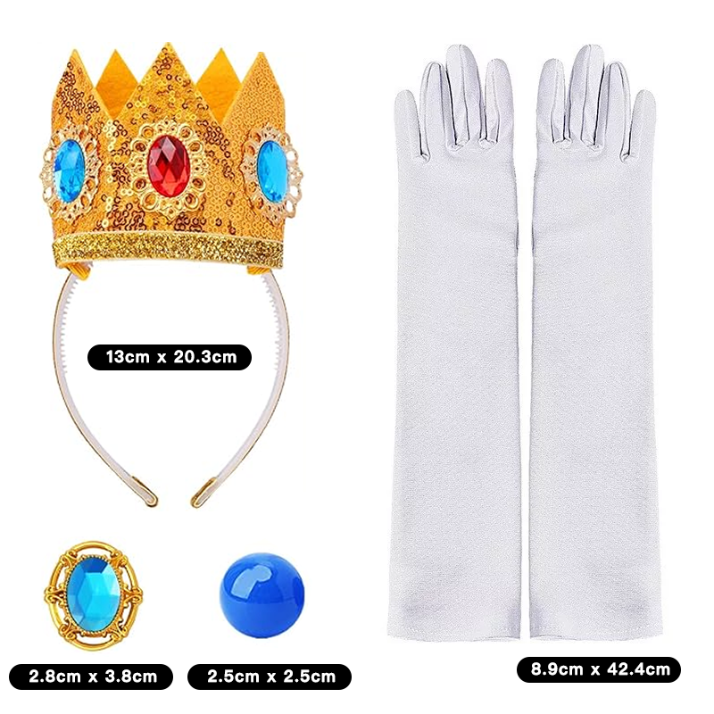 Set of 4 Princess Crown Accessories Kit Cosplay Costume Party Favours