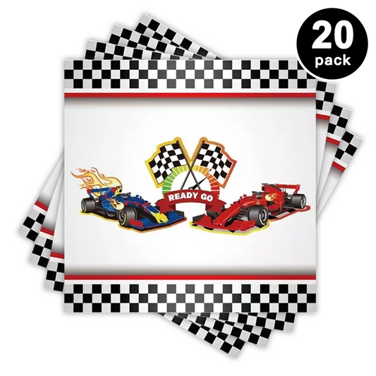 Racing Car Luncheon Napkins 20 Pack