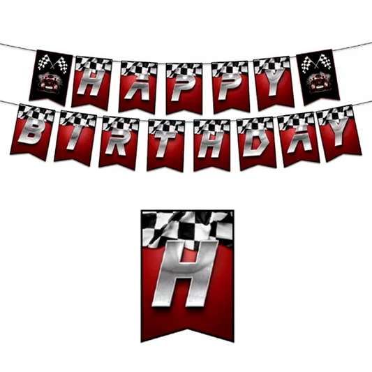 Racing Car Theme Birthday Party Banner 2 Meter