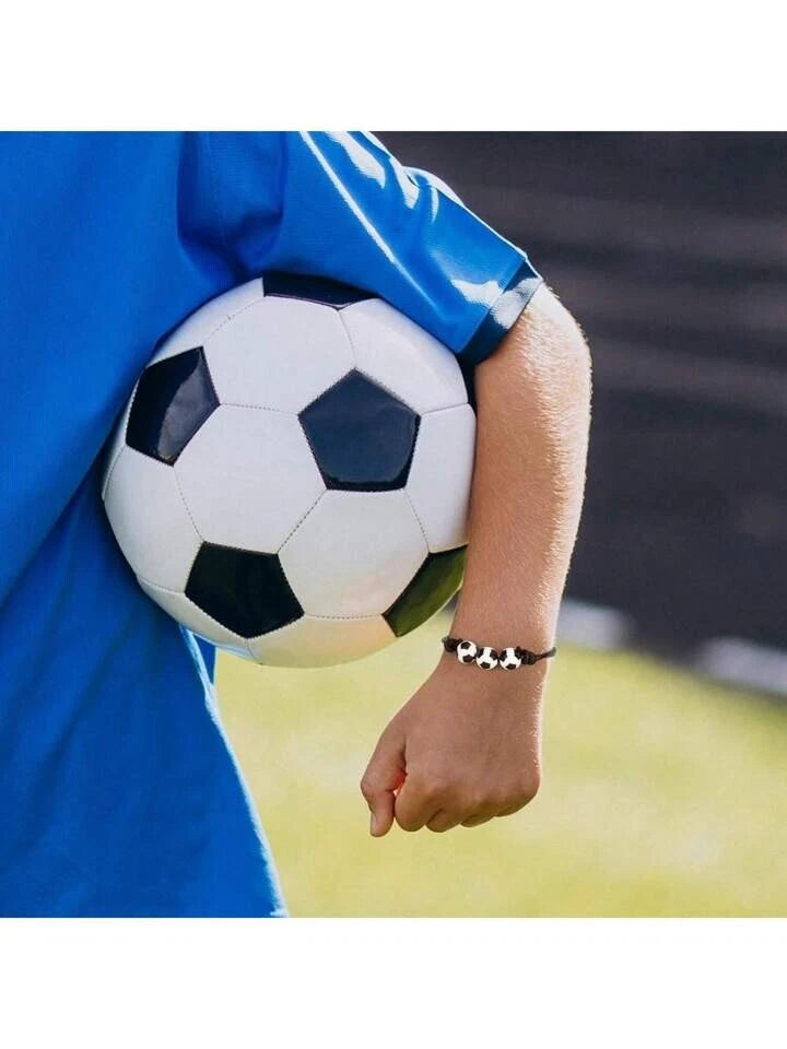 Soccer Theme Adjustable Sport Bracelet 12 Pack