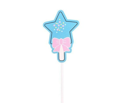 Unicorn Rainbow Theme Birthday Cake Decorating Toppers 6 pack