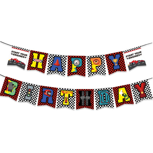 Start Your Engines Racing Car Theme Birthday Party Banner 2 Meter