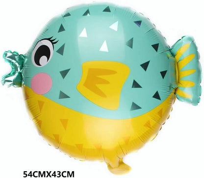 Ocean Animals Shaped Assorted Foil Balloon Set 5 Pack