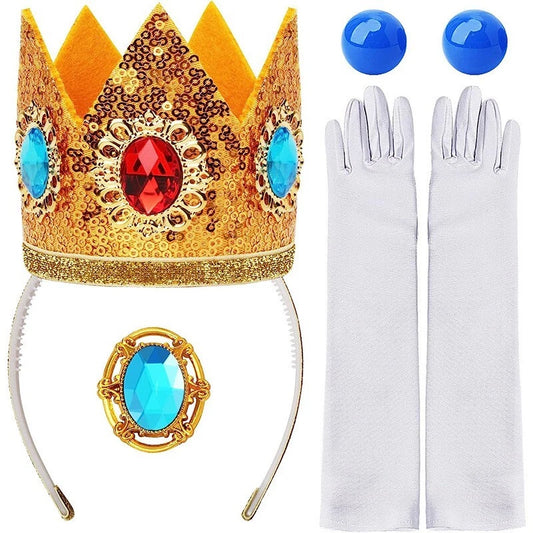 Set of 4 Princess Crown Accessories Kit Cosplay Costume Party Favours