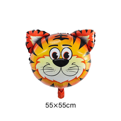 Jungle Animals Shaped Foil Balloons 6 Pack