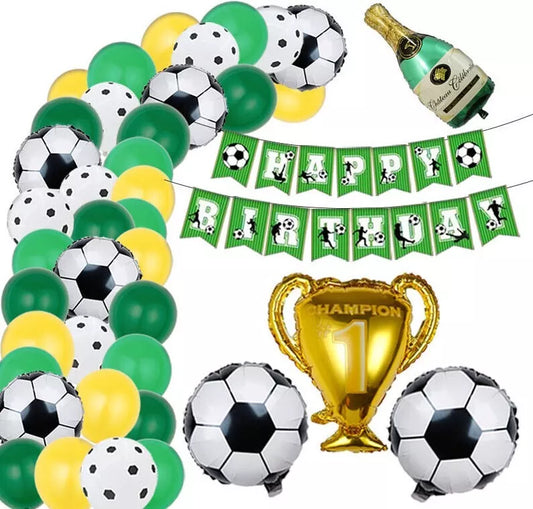 Soccer Champion Birthday Balloon Garland Kit with Banners