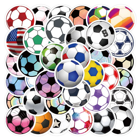 Soccer Theme Vinyl Stickers 60 Pack