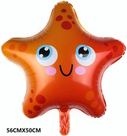 Ocean Animals Shaped Assorted Foil Balloon Set 5 Pack
