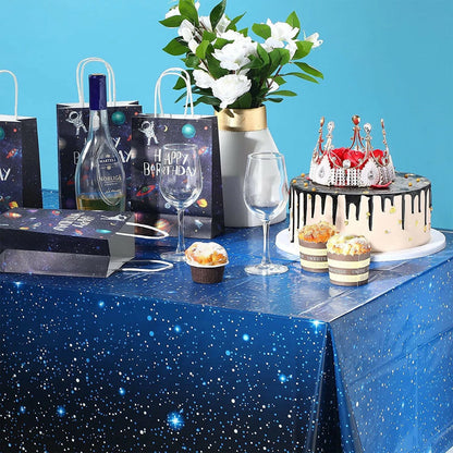 Starry Night Outer Space Table Cover Plastic 180cm x 108cm