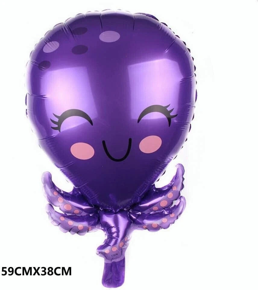 Ocean Animals Shaped Assorted Foil Balloon Set 5 Pack