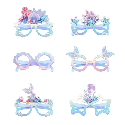 Pack of 12 Mermaid Under the Sea Theme Party Paper Glasses