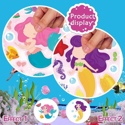 Mermaid Princess Make a Face DIY Stickers (8 Sheets)