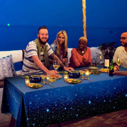 Starry Night Outer Space Table Cover Plastic 180cm x 108cm