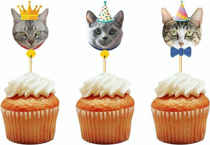 Pet Cat Cupcake Toppers 24PK