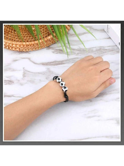 Soccer Theme Adjustable Sport Bracelet 12 Pack