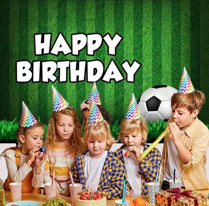 Soccer Theme Birthday Party Backdrop Banner 150cm x 100cm