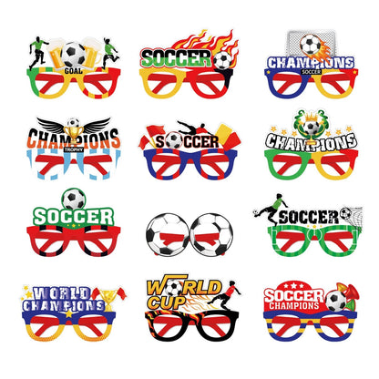 Pack of 12 Soccer Champions Theme Party Paper Glasses