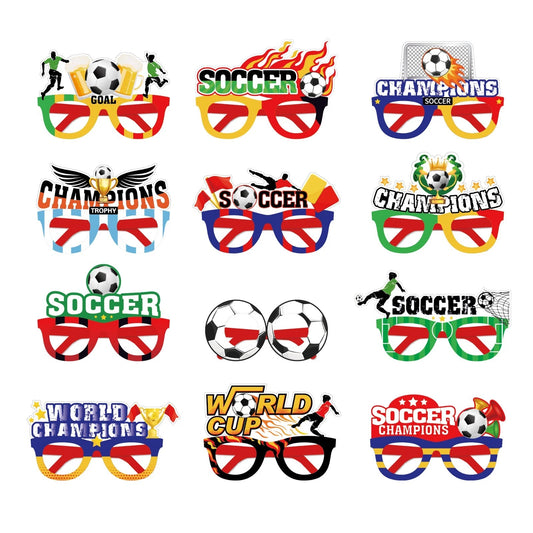 Pack of 12 Soccer Champions Theme Party Paper Glasses