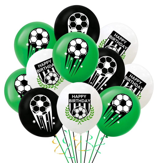 Soccer Theme Birthday Assorted Latex Balloons 18 Pack