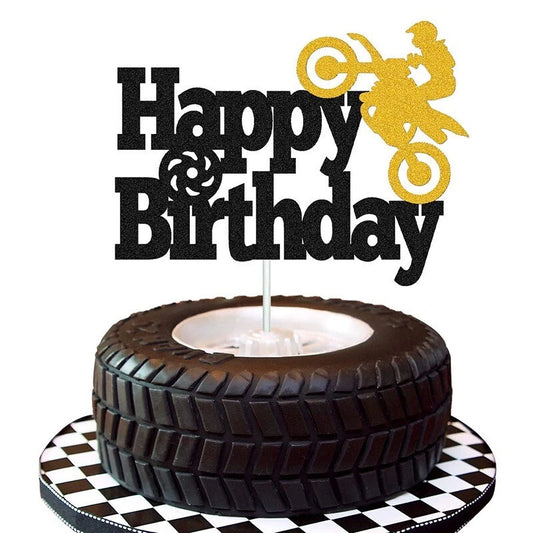 Motorbike Dirt Bike Birthday Cake Topper