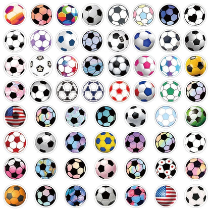 Soccer Theme Vinyl Stickers 60 Pack