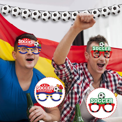 Pack of 12 Soccer Champions Theme Party Paper Glasses