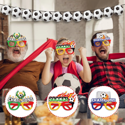 Pack of 12 Soccer Champions Theme Party Paper Glasses