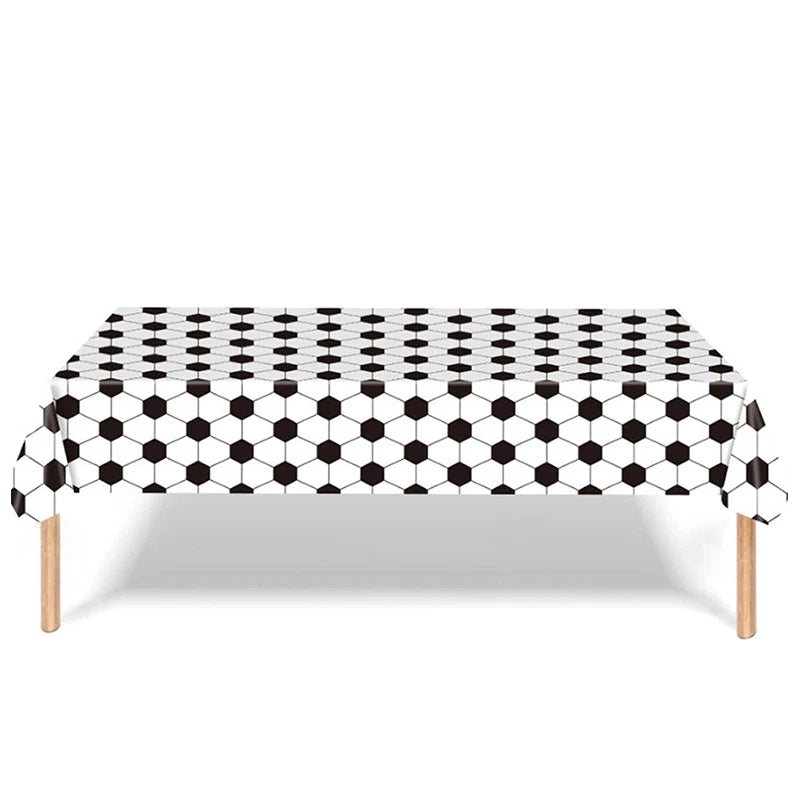 Soccer Print Table Cover Plastic 274cm x 137cm