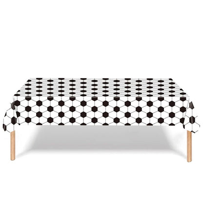 Soccer Print Table Cover Plastic 274cm x 137cm