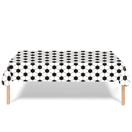 Soccer Print Table Cover Plastic 274cm x 137cm