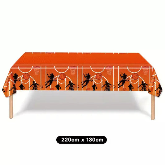 Basketball Theme Table Cover Plastic 220cm x 130cm