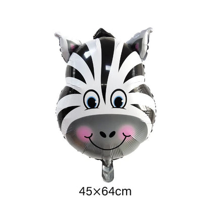 Jungle Animals Shaped Foil Balloons 6 Pack