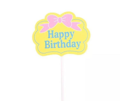 Unicorn Rainbow Theme Birthday Cake Decorating Toppers 6 pack
