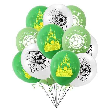 Soccer Birthday Decorating Set | Banner Pennant Balloons Cake Toppers