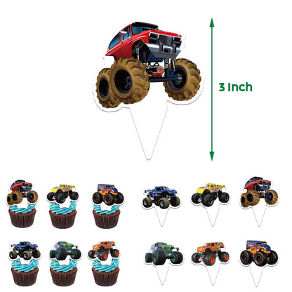 Monster Truck Birthday Cake Topper Kit 13 Pack