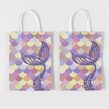 Mermaid Under the Sea Paper Gift Bags with Handles (Pack of 12)