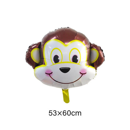 Jungle Animals Shaped Foil Balloons 6 Pack