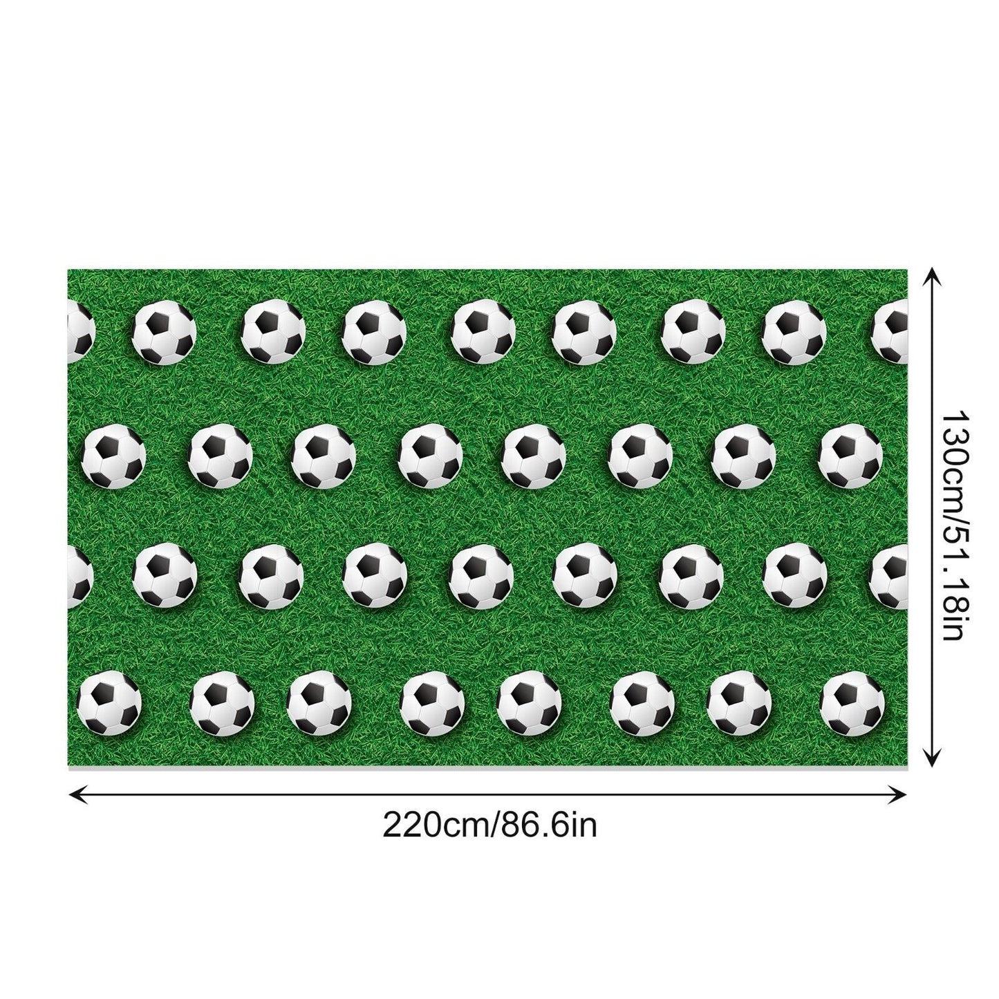 Soccer Plastic Table Cover 220cm x 130xm