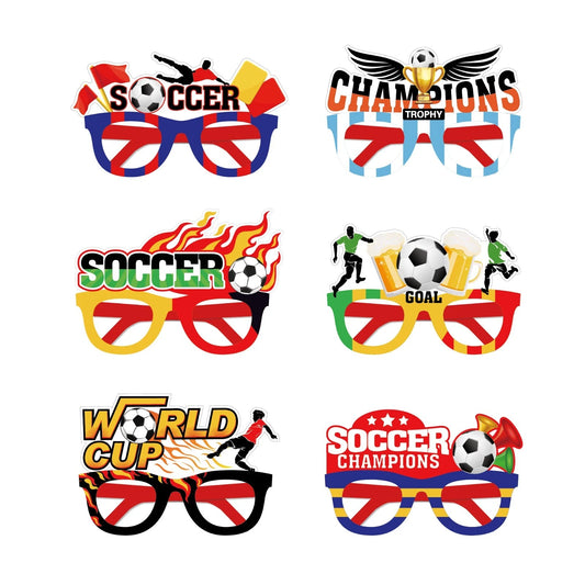 Pack of 12 Soccer Champions Theme Party Paper Glasses