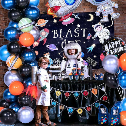 Outer Space Astronaut Rocket Balloon Garland Kit