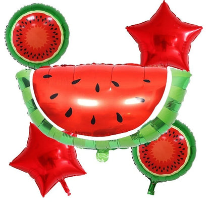 Watermelon Shaped Foil Balloons 5pcs