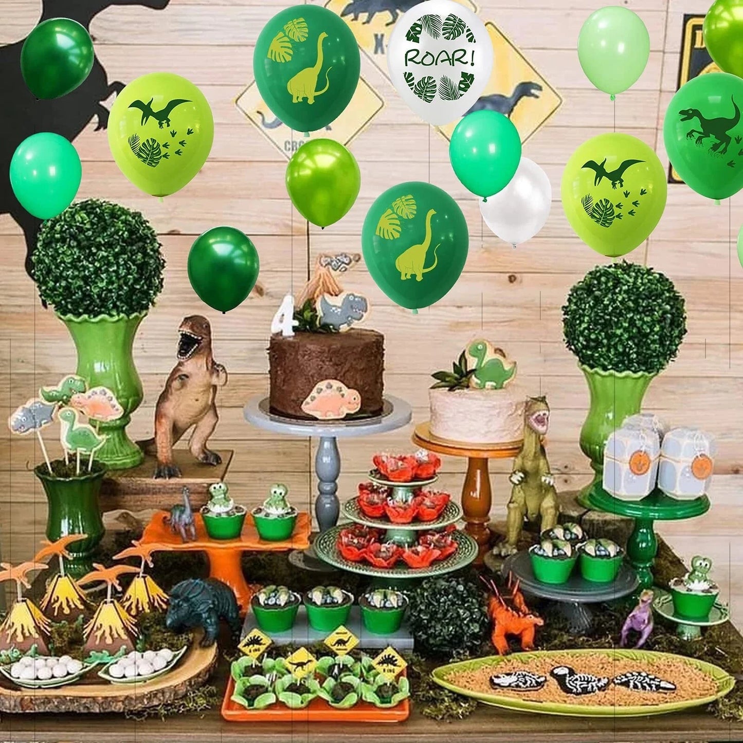 Dinosaur Theme Green Balloon Garland Kit