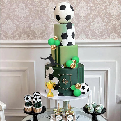 Soccer Champion Birthday Cake Topper Decorating Set