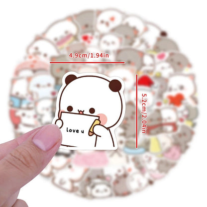 60pcs Kawaii Cute Cat Theme Vinyl Stickers
