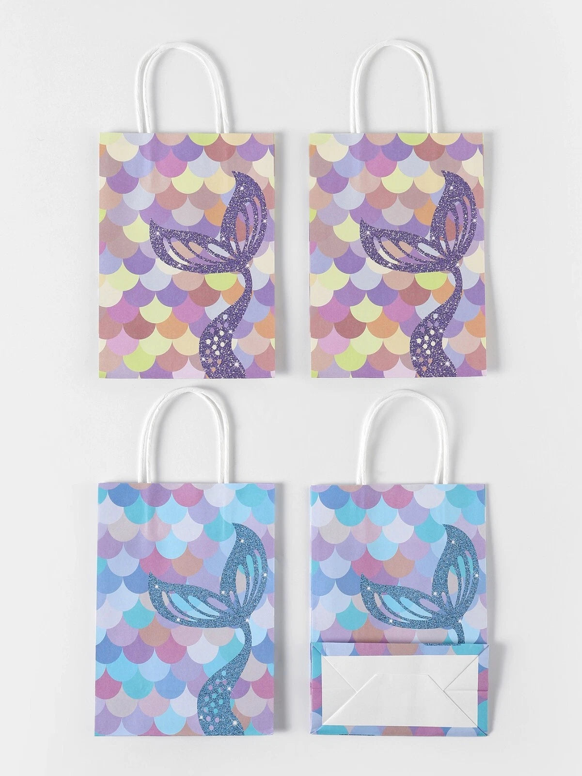 Mermaid Under the Sea Paper Gift Bags with Handles (Pack of 12)