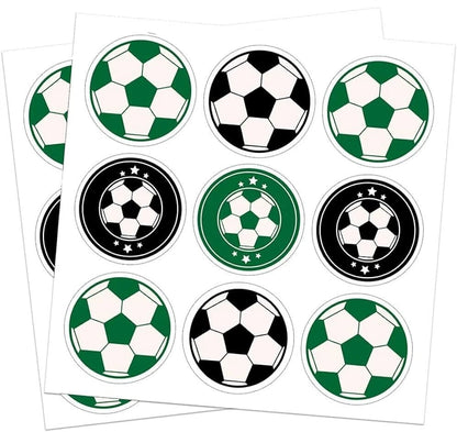 Soccer Print Paper Gift Bags with Mini Stickers (Pack of 12)
