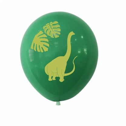 24pcs Roar Dinosaur Printed 12 inch Latex Confetti Balloons