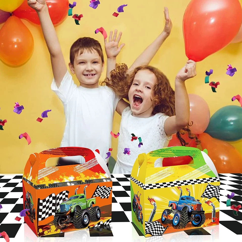 Monster Truck Theme Party Paper Candy Box 12 Pack