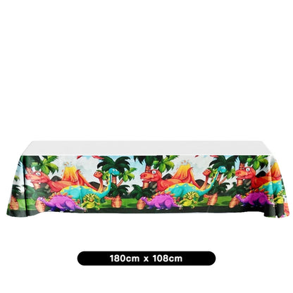 Cartoon Dinosaur Tablecloth Table Cover Plastic 180cm x 108cm