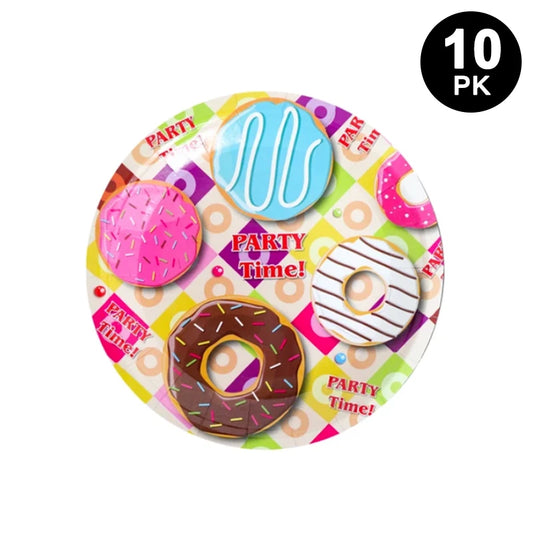 My Sweet Donuts 17cm 7 inch Round Paper Plates 10PK